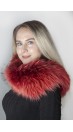 Light red Finnraccoon  fur neck warmer